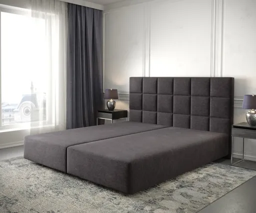 Boxspring postel Dream-Fine 180x200 cm mikrovlákno černá