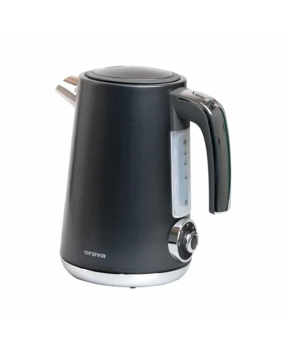 ORAVA Delux-1 rychlovarná konvice, 2200 W, 1.7 l, regulace teploty, automatické vypnutí, nerez černá