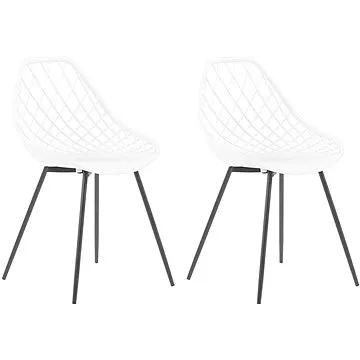 Sada 2 jídelních židlí bíla CANTON, 208618 (beliani_208618)