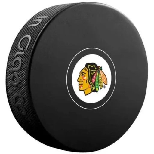 INGLASCO CHICAGO BLACKHAWKS AUTOGRAPH BLISTER Fanouškovský hokejový puk, černá, velikost