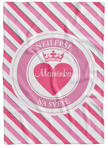 Deka Nejlepší maminka – pruhovaná (Podšití beránkem: NE)
