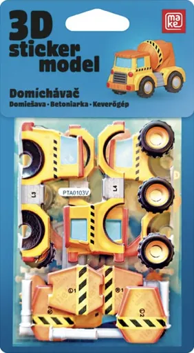 3D Samolepkové stavební stroje - Domíchávač