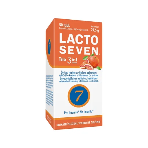 Vitabalans LactoSeven Trio 3in1 50 žvýkacích tablet