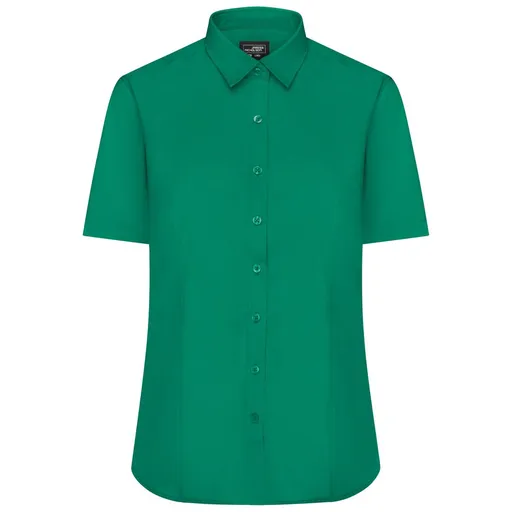 James & Nicholson (Daiber) Dámská košile s krátkým rukávem JN679 - Irská zelená | XS