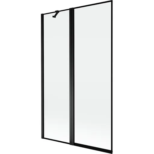 MEXEN MIST vanová zástěna 110x150 cm 6mm f+s, černá, okraj, levá 8A9-110-011-70-70-L