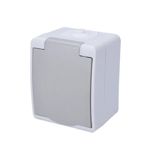 Solight zásuvka do vlhka IP54, šedá 5B304