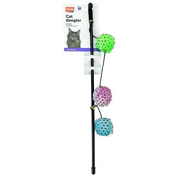Karlie Škádlítko se třemi chlupatými míčky, rolničkou a catnipem 50 cm (4016598462805)