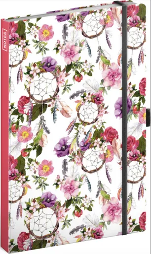 Notes Lapač snů růžový, linkovaný, 13 × 21 cm