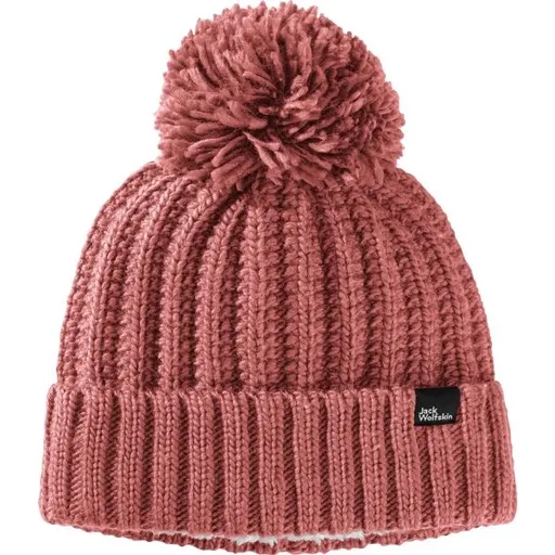 Jack Wolfskin HIGHLOFT KNIT BEANIE W Dámská zimní čepice, červená, velikost