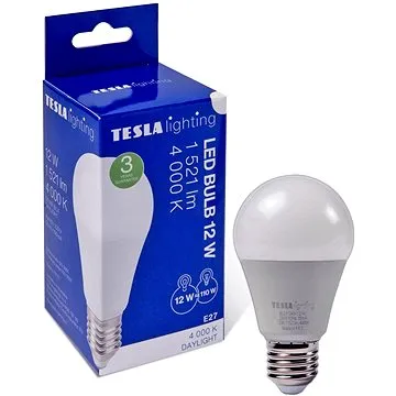 TESLA LED BULB, E27, 12W, 1521lm, 4000K denní bílá (BL271240-1)