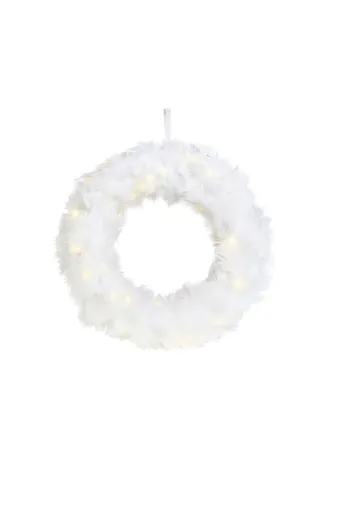 Markslöjd peří bílý věnec s peřičky