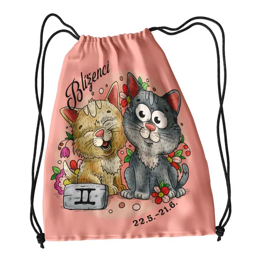 Vak na záda Kočičí znamení – blíženci