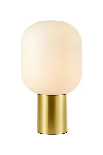 Markslöjd stolní lampa Brooklyn, mosaz/bílá, 44 cm