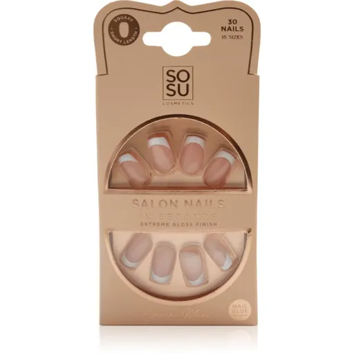 SOSU Cosmetics Salon Nails French Mani umělé nehty odstín French Mani 30 ks