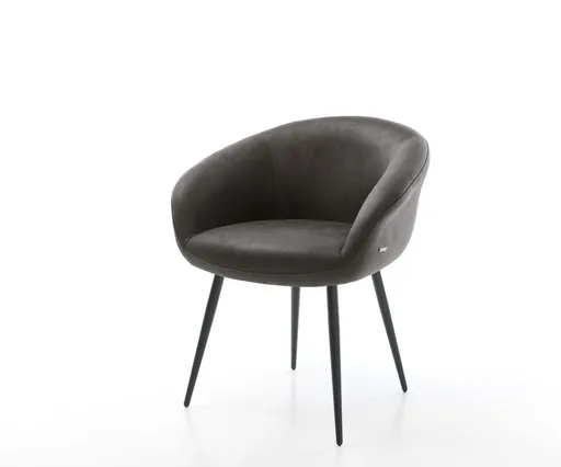 Jídelní židle Vinka-Flex podnož zúžená kovová černá mikrovlákno