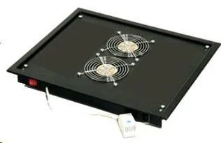 TRITON Ventilační jednotka horní (spodní), 2 ventilátory-230V/30W, termostat, černá