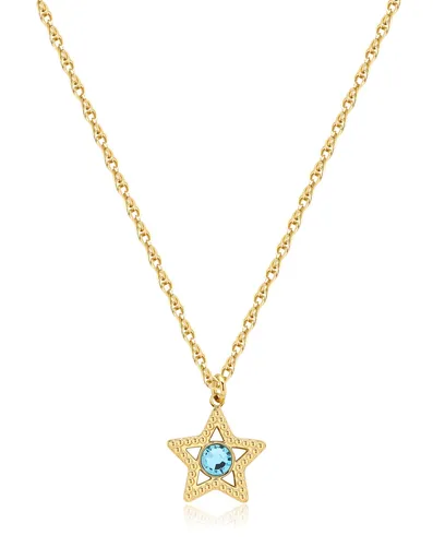 S'Agapõ Slušivý pozlacený náhrdelník Hvězdička Lucky Light SKT38