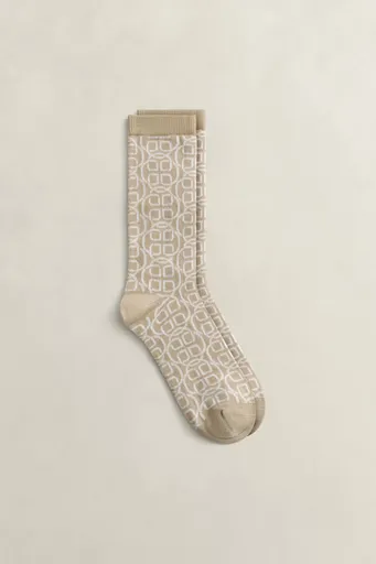 PONOŽKY GANT MONOGRAM SOCKS OAT BEIGE