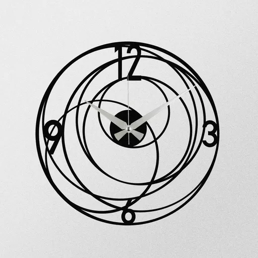 Nástěnné hodiny Magic S027 Black, 48 x 48 cm