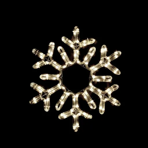 ACA Lighting Vánoční venkovní dekorace vločka, 96 LED 4m hadice, teplá bílá, IP44, 38cm, 1.5m napájecí kabel XSNOWALEDWW38