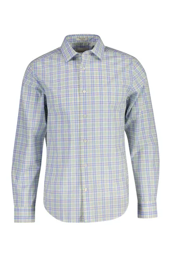 KOŠILE GANT REG POPLIN MULTI CHECK SHIRT LAVENDER BLUE