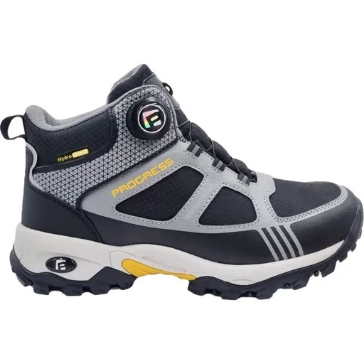 PROGRESS TREK MID WP Juniorské boty s membránou, černá, velikost