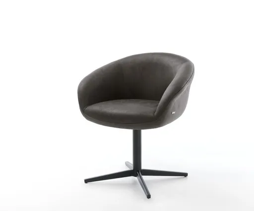 Jídelní židle Vinka-Flex s područkami antracitová vintage