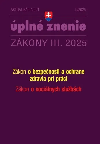 Aktualizácia III/1 2025 – BOZP a sociálne služby