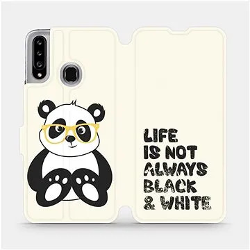 Flipové pouzdro na mobil Samsung Galaxy A20S - M041S Panda - life is not always black and white (5903516397549)