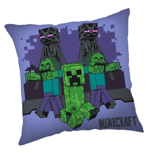 Jerry Fabrics Dětský polštářek s potiskem - Minecraft - Mobs coming for you | 40 x 40 cm