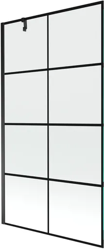 MEXEN/S Next vanová zástěna FIX 100x150, černý dekor, černý 895-100-000-00-77-70