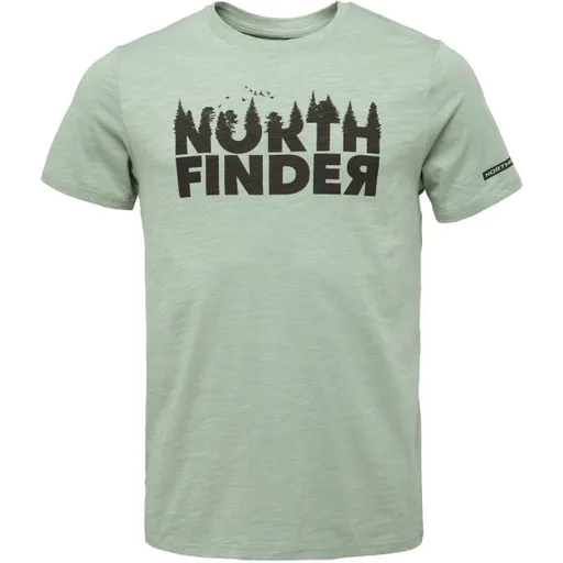 Northfinder JOSEF Pánské outdoorové triko, světle zelená, velikost
