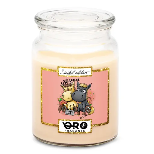 Svíčka Koňská znamení – blíženci (Vůně svíčky: Vanilka)