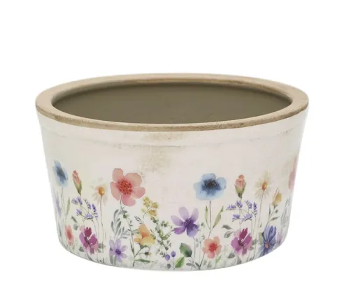 Černozlatý skleněný svícen se stromkem a domky S - Ø 7*8cm Mars & More