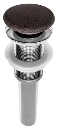 SAPHO Umyvadlová výpust 5/4", click-clack, betonová zátka, černý granit NDBH7001