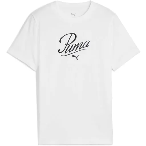 Puma ESSENTIALS SCRIPT TEE G Dívčí triko, bílá, velikost