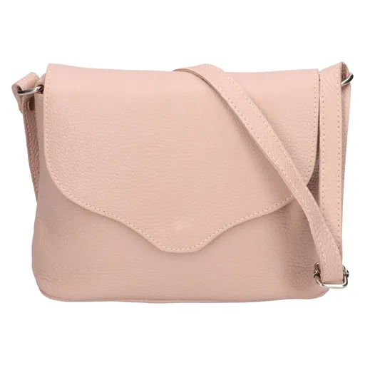 Dámská kožená crosbody kabelka Italia Alice - pudrová
