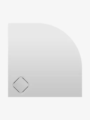 HOPA Čtvrtkruhová vanička z litého mramoru KERMEN Nožičky k vaně Bez nožiček, Rozměr A 90, Rozměr B 90, Rozměr C 2.5 VANKKER9090R55