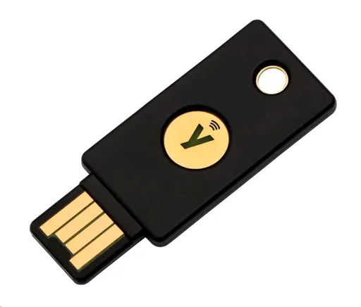 YubiKey 5 NFC - USB-A, klíč/token s vícefaktorovou autentizaci (NFC), podpora OpenPGP a Smart Card (2FA)