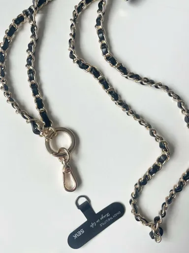 Univerzální popruh na telefon - noir & gold glam