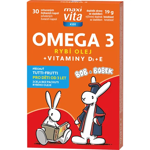 VITAR MAXI VITA KIDS OMEGA 3 + VITAMINY D, E Doplněk stravy, , velikost