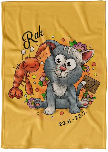 Deka Kočičí znamení – rak (Podšití beránkem: NE)