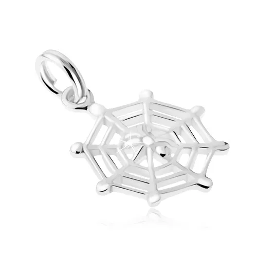 Stříbrný 925 přívěsek, pavučina a malý pavouček