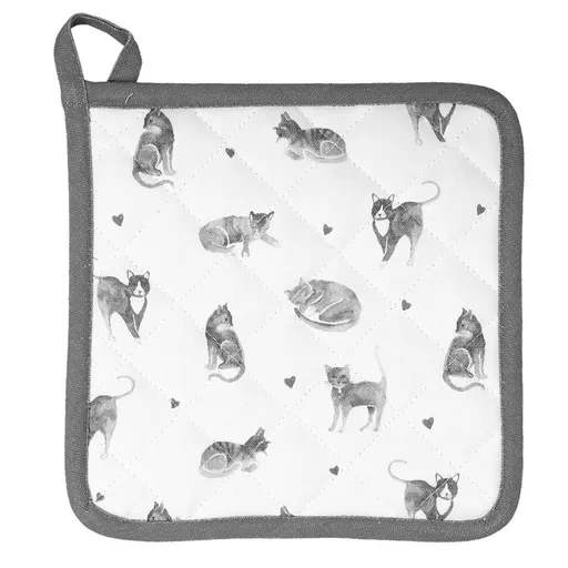 Bavlněná kuchyňská chňapka Cats and Kittens - 20*20 cm Clayre & Eef