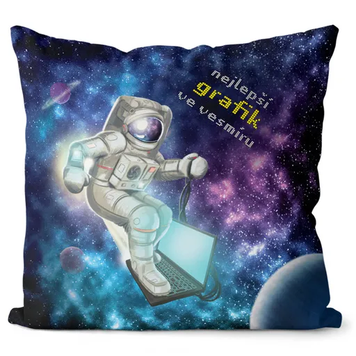 Polštářek Nejlepší grafik / grafička (Velikost: 40 x 40 cm, Typ: pro muže)