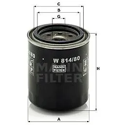 MANN-FILTER W814/80 pro vozy HYUNDAI, ISUZU, OPEL, ROVER (W814/80)