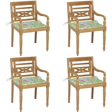 SHUMEE Židle zahradní BATAVIA s poduškami, teak 3073307 - 4ks v balení (3073307)