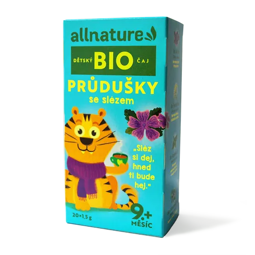 Allnature BIO Průdušky se slézem dětský čaj 20x1,5 g