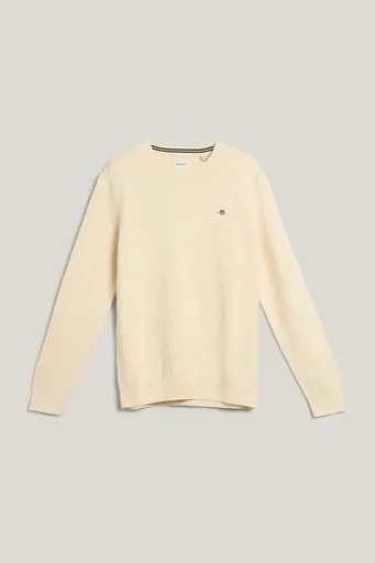 SVETR GANT MICRO TEXTURE C-NECK CREAM