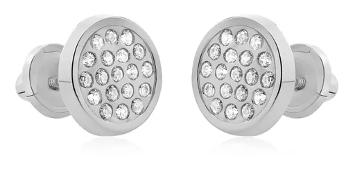 Brilio Náušnice z bílého zlata se zirkony 14/833.721/17ZIR